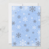 Baby Es ist kalt draußen Blue Boy Baby Dusche Einladung (Rückseite)