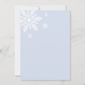 Baby Es ist kalt draußen Blue Boy Baby Dusche Einladung (Rückseite)