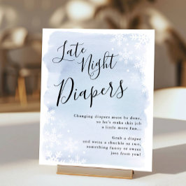 Baby Es ist kalt draußen Blue Spate Night Diapers Poster