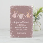 Baby Es ist kalt draußen Boho Girl Babydusche Einladung (Stehend Vorderseite)