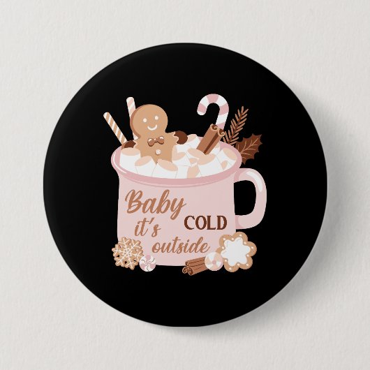 Baby Es ist kalt draußen Button (Vorderseite)