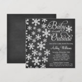 Baby Es ist kalt draußen Chalkboard Babydusche Einladung (Vorne/Hinten)