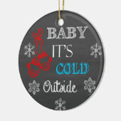 Baby Es ist kalt draußen Chalkboard Ornament (Links)