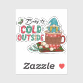 Baby Es ist kalt draußen | Christmas Gnome Aufkleber (Blatt)