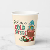Baby Es ist kalt draußen | Christmas Gnome Pappbecher (Rückseite)