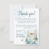 Baby Es ist kalt draußen Dankeskarte (Vorderseite)