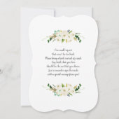 Baby es ist kalt draußen die weiße Blütendusche Einladung (Rückseite)