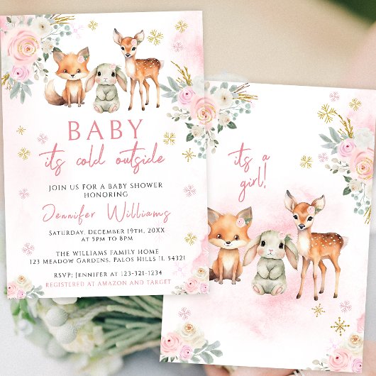 Baby es ist kalt draußen Dusche Einladung