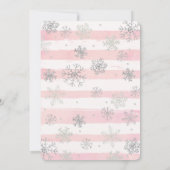 Baby Es ist kalt draußen Dusche Einladung Mädchen  (Rückseite)