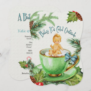 Baby Es ist kalt draußen   Einladung der Babydusch