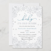 Baby Es ist kalt draußen | Einladung der Babydusch (Vorderseite)