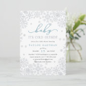 Baby Es ist kalt draußen | Einladung der Babydusch (Stehend Vorderseite)