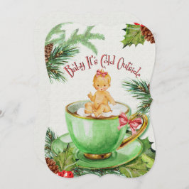 Baby Es ist kalt draußen | Einladung der Babydusch