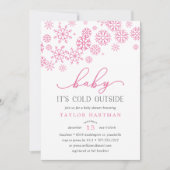 Baby Es ist kalt draußen | Einladung der Babydusch (Vorderseite)