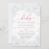Baby Es ist kalt draußen | Einladung der Babydusch (Vorderseite)