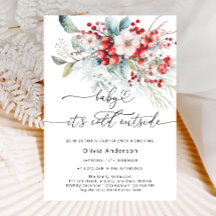 Baby es ist kalt draußen Frosty Floral Baby Shower