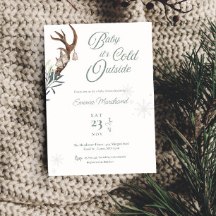 Baby es ist kalt draußen Frosty Winter Babydusche Einladung