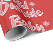 Baby Es ist kalt draußen gefroren Weihnachtsrot Geschenkpapier (Rolleneckpunkt)