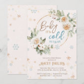 Baby Es ist kalt draußen Gemütliche Winterdusche S Einladung (Vorne/Hinten)