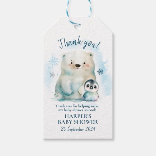 Baby Es ist kalt draußen Geschenkanhänger (Vorderseite)