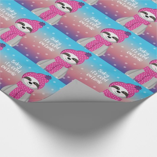 Baby Es ist kalt draußen Geschenkpapier (Ecke)