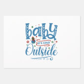 Baby Es ist kalt draußen Geschenkpapier Set (Vorderseite)