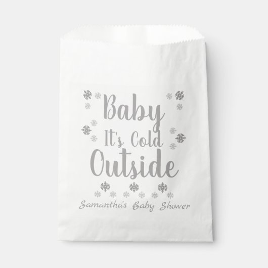 Baby Es ist kalt draußen Geschenktütchen (Vorderseite)