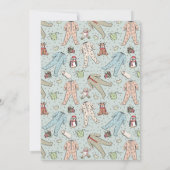 Baby Es ist kalt draußen Geschlecht Neutral Baby D Einladung (Rückseite)