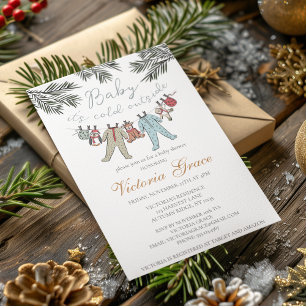 Baby Es ist kalt draußen Geschlecht Neutral Baby D Einladung