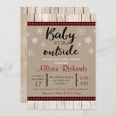 Baby es ist kalt draußen geschlechtsneutrale Babyd Einladung (Vorne/Hinten)