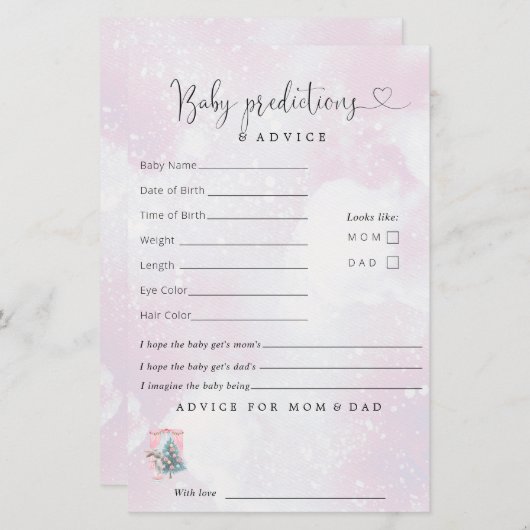 Baby Es ist kalt draußen Girl Winter Baby Dusche (Vorne/Hinten)