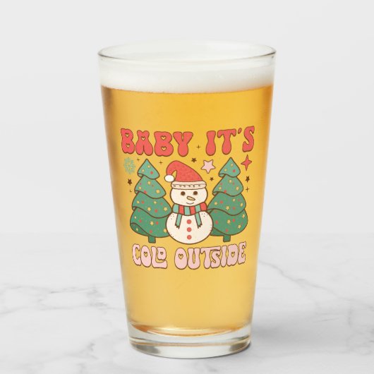 Baby es ist kalt draußen glas (Vorne (Gefüllt))