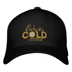 Baby Es ist kalt draußen Golden Snowflake Bestickte Baseballkappe