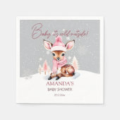 Baby es ist kalt draußen Hirschbrause Serviette (Vorderseite)