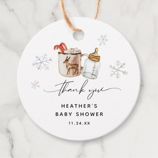 Baby es ist kalt draußen Hot Chocolate Winter Dusc Geschenkanhänger (Vorderseite)