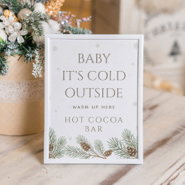 Baby Es ist kalt draußen Hot Cocoa Bar Poster