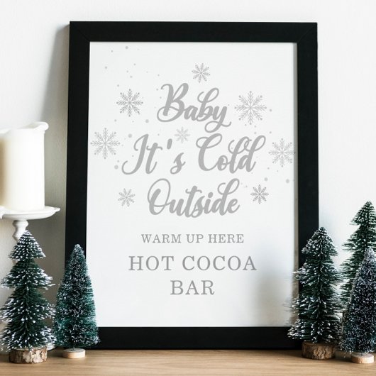 Baby Es ist kalt draußen Hot Cocoa Bar Poster