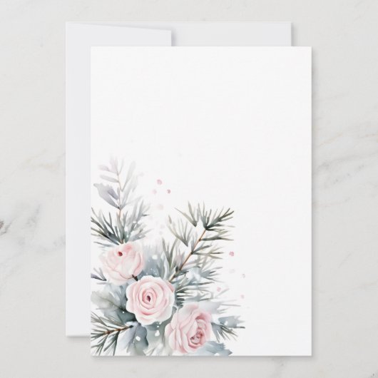 Baby es ist kalt draußen im Winter Baby Duschpadel Einladung (Rückseite)