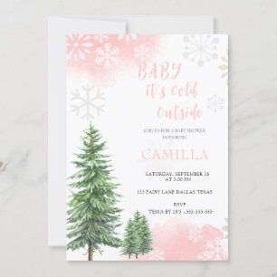 Baby es ist kalt draußen im Winter Babydusche Einladung