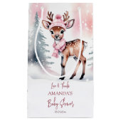 Baby es ist kalt draußen im Winter Babydusche pink Kleine Geschenktüte (Vorderseite)