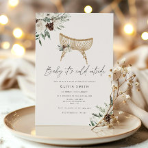 Baby es ist kalt draußen im Winter boho Babydusche