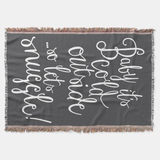 Baby Es ist kalt draußen im Winter Decke (Vorderseite)