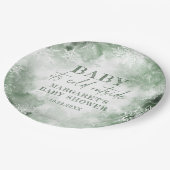 Baby Es ist kalt draußen im Winterwald Pappteller (Schrägansicht)