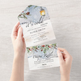 Baby es ist kalt draußen in einer Einladung