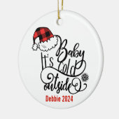 Baby Es ist kalt draußen Keramik Ornament (Links)