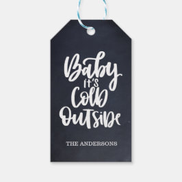 Baby Es ist kalt draußen | Kopfbrett | Dusty blue Geschenkanhänger