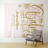 Baby Es ist kalt draußen Mädchen Babydusche Hinter Wandteppich (Beispiel (Horizontal))