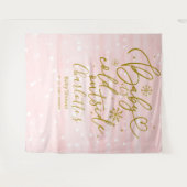 Baby Es ist kalt draußen Mädchen Babydusche Hinter Wandteppich (Vorderseite (Horizontal))