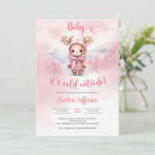 Baby es ist kalt draußen Mädchen Dusche einladen Einladung (Stehend Vorderseite)