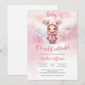 Baby es ist kalt draußen Mädchen Dusche einladen Einladung (Vorne/Hinten)